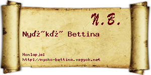 Nyókó Bettina névjegykártya